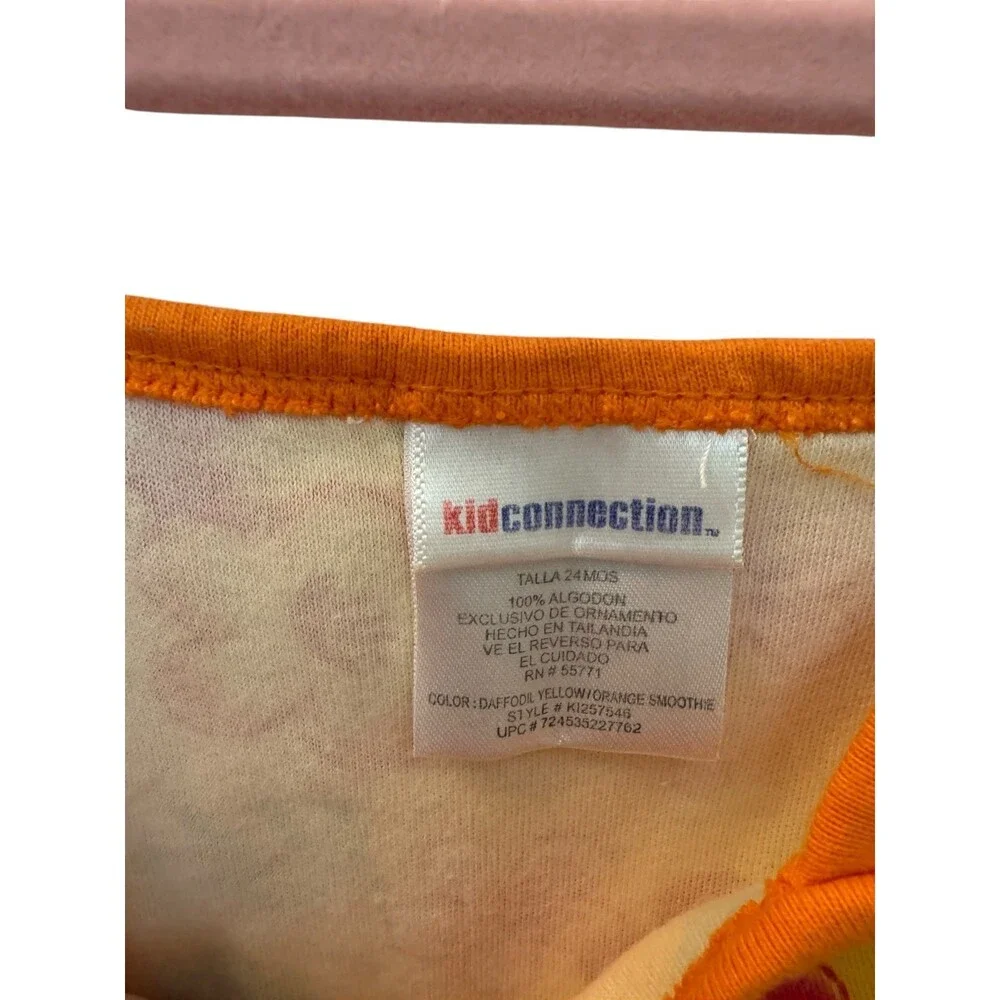 Vintage Y2K Kids Connection 24M Hawaiian Floral Tank Top Orange Yellow Pink